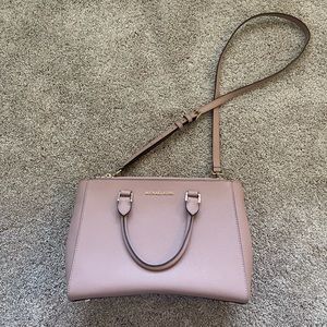 Micheal Kors Dusty Pink Leather Satchel